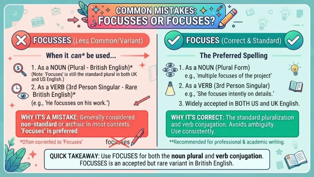 Common Mistakes with Focusses or Focuses