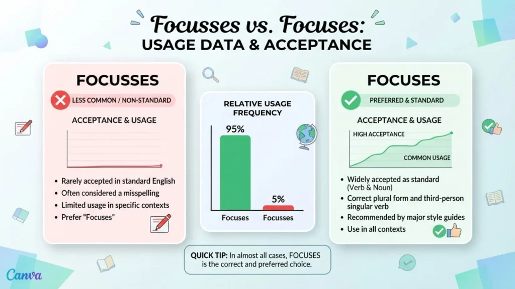 Focusses or Focuses –Usage Data