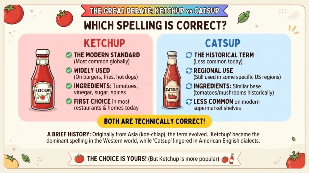 Is Ketchup or Catsup the Correct Spelling?