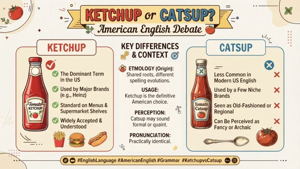 Ketchup or Catsup in American English