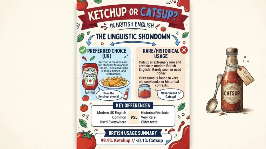 Ketchup or Catsup in British English