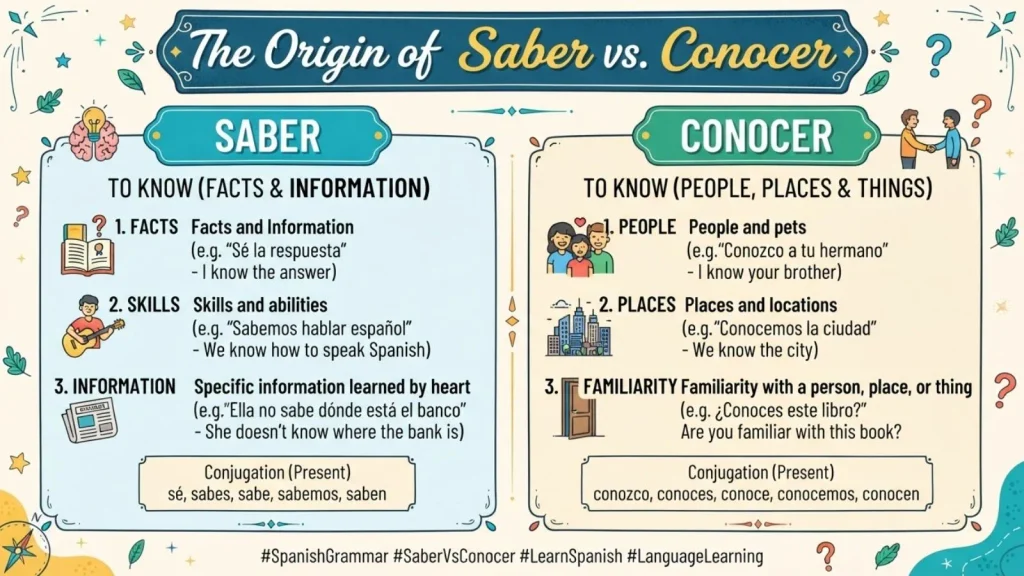 The Origin of Saber and Conocer