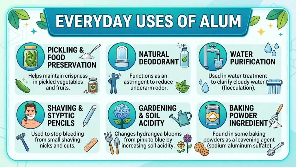 Alum in Everyday Examples