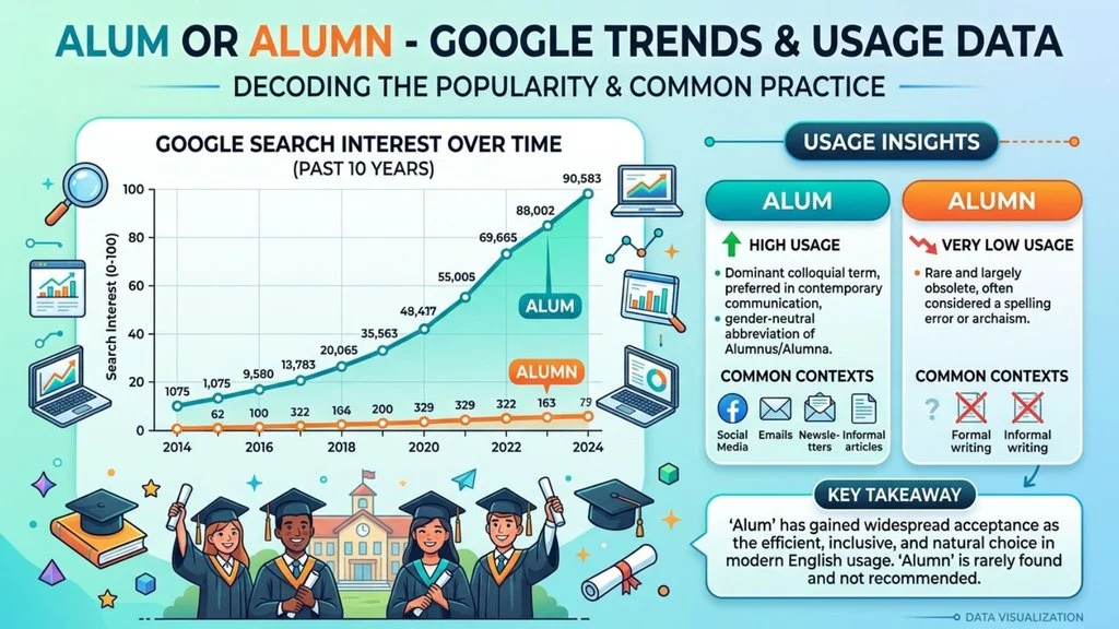Alum or Alumn – Google Trends & Usage Data