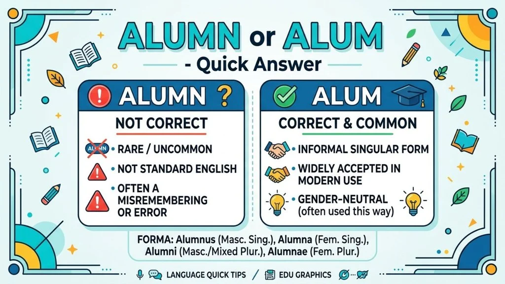Alumn or Alum – Quick Answer