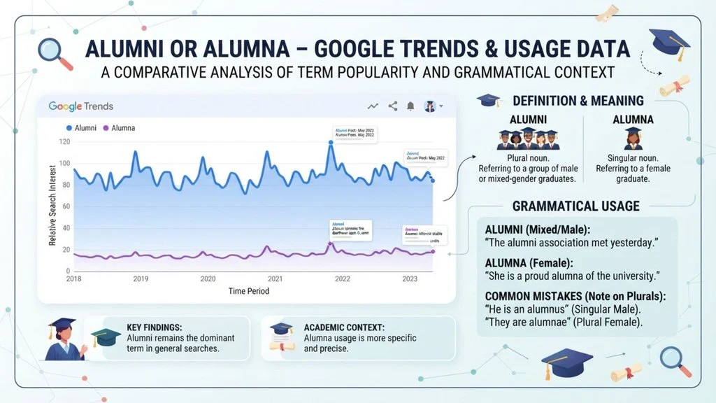 Alumni or Alumna – Google Trends & Usage Data