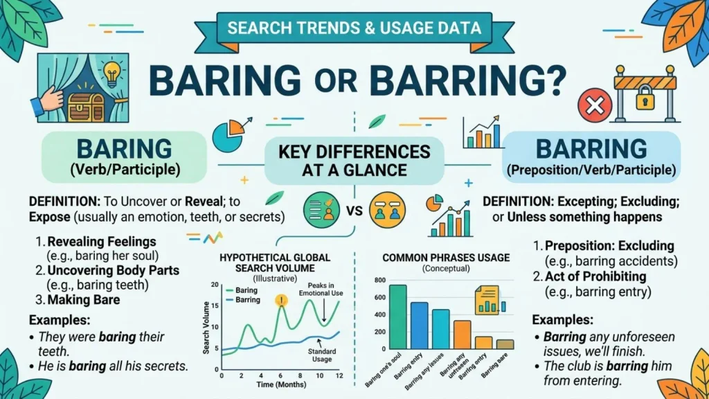 Baring or Barring – Search Trends & Usage Data