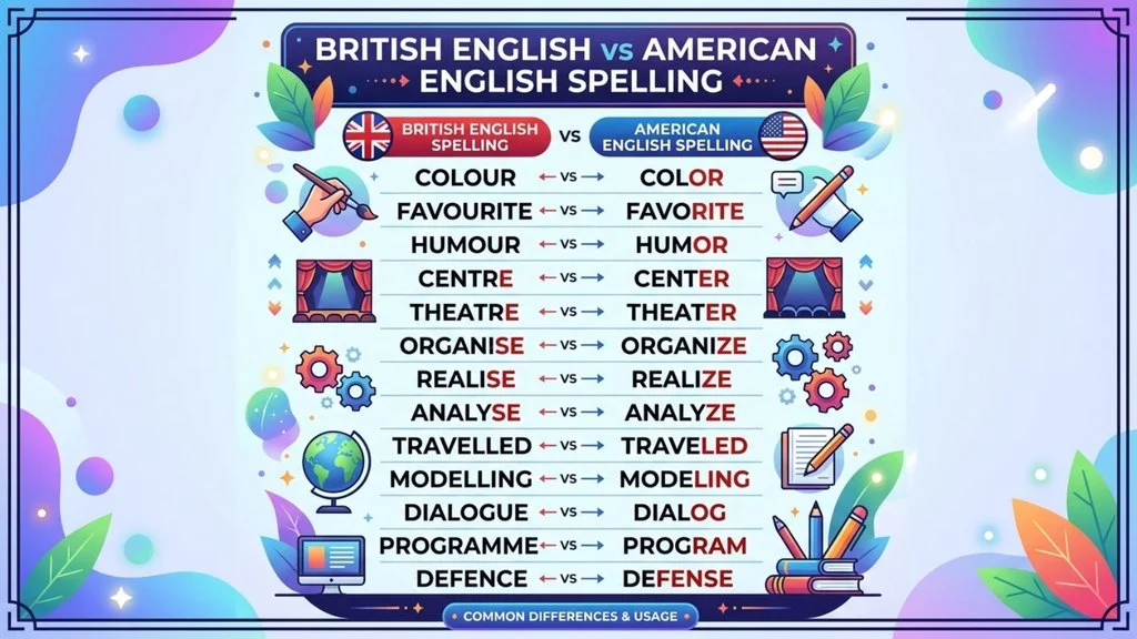British English vs American English Spelling
