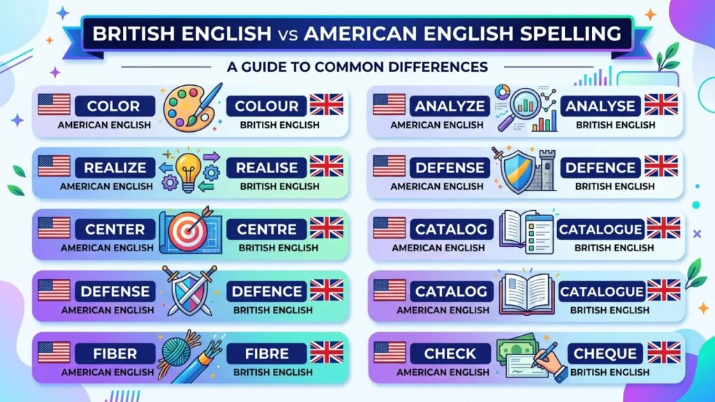 British English vs American English Spelling