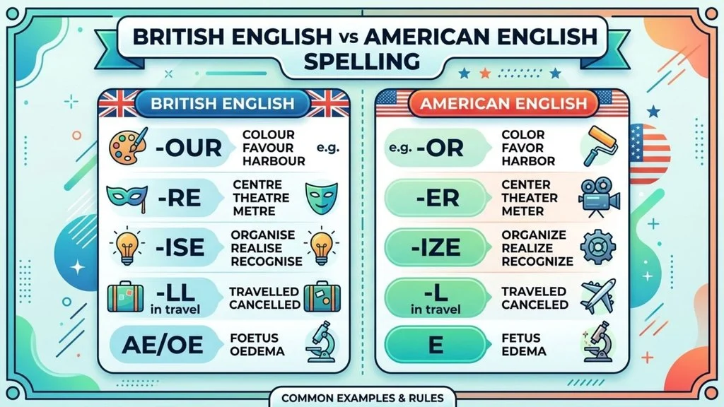 British English vs American English Spelling