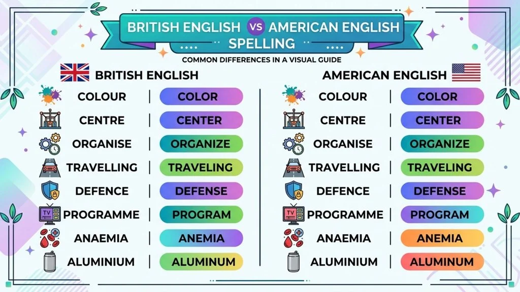 British English vs American English Spelling