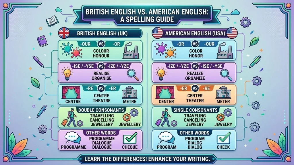 British English vs American English Spelling