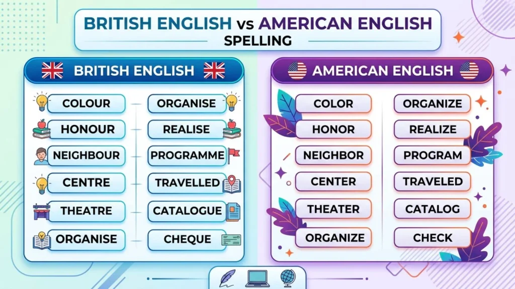 British English vs American English Spelling