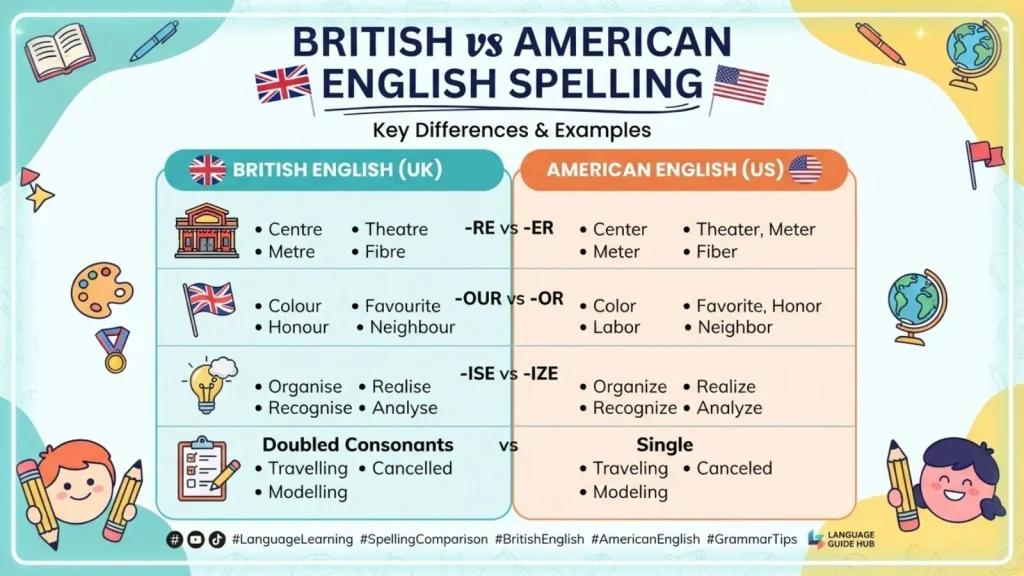 British English vs American English Spelling