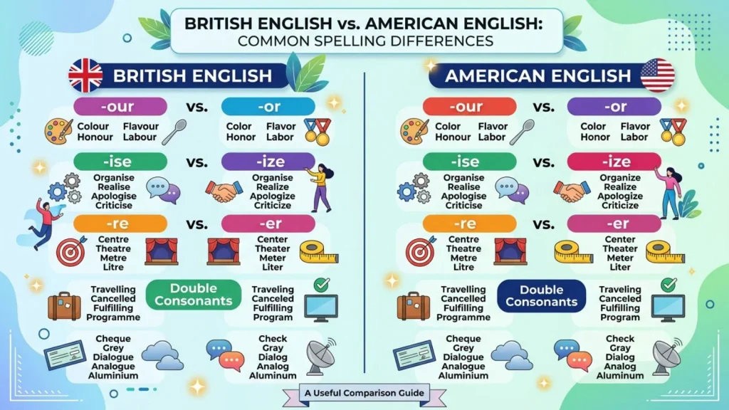 British English vs American English Spelling