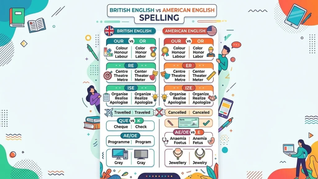 British English vs American English Spelling