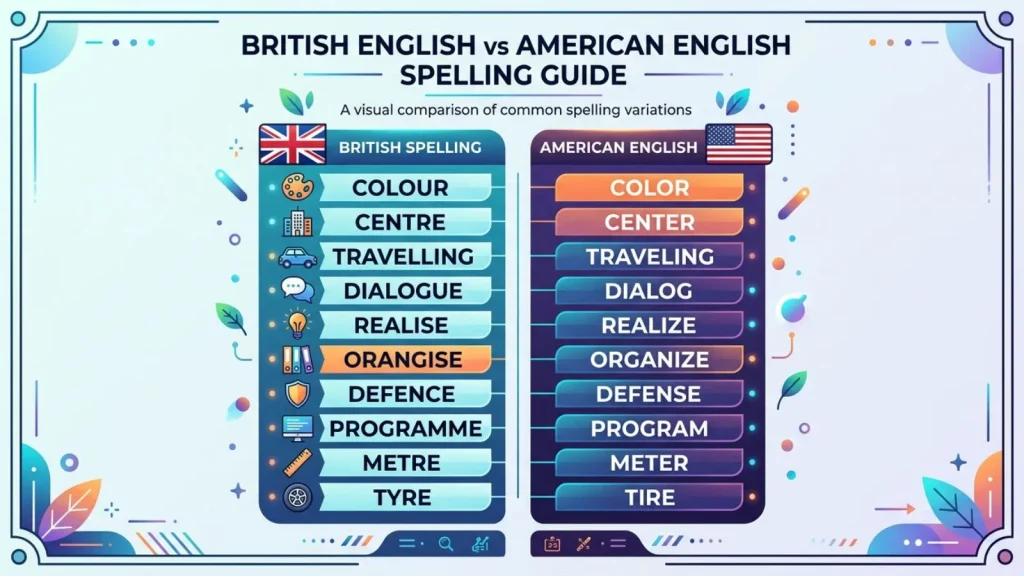 British English vs American English Spelling