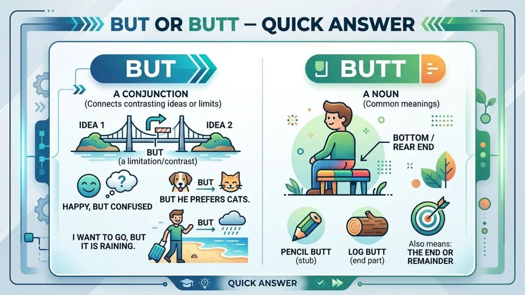 But or Butt – Quick Answer