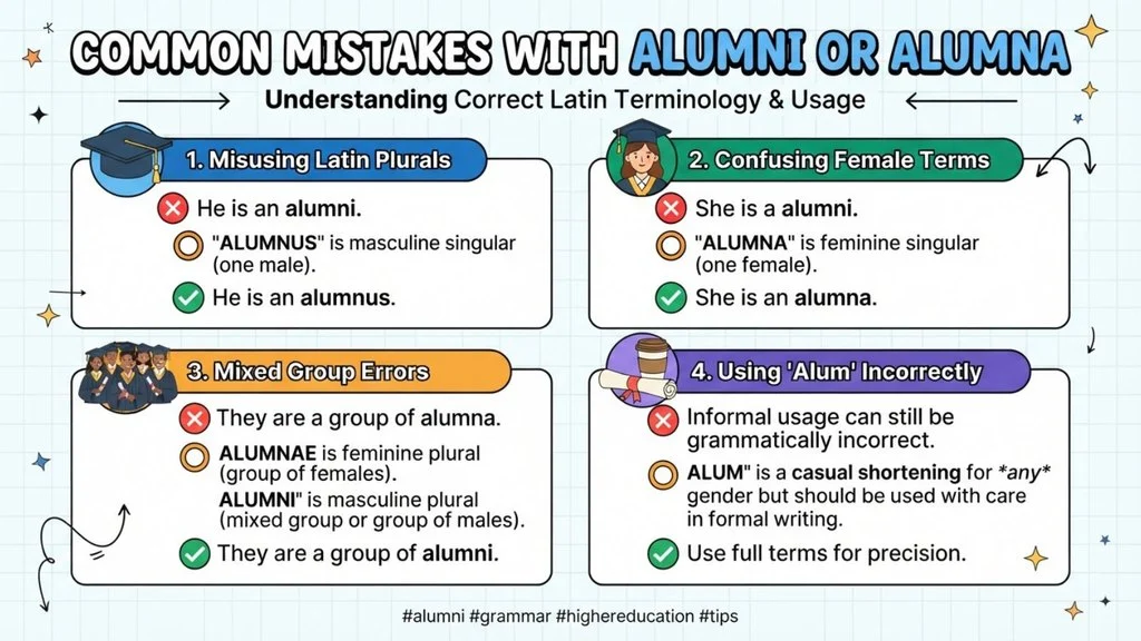 Common Mistakes with Alumni or Alumna