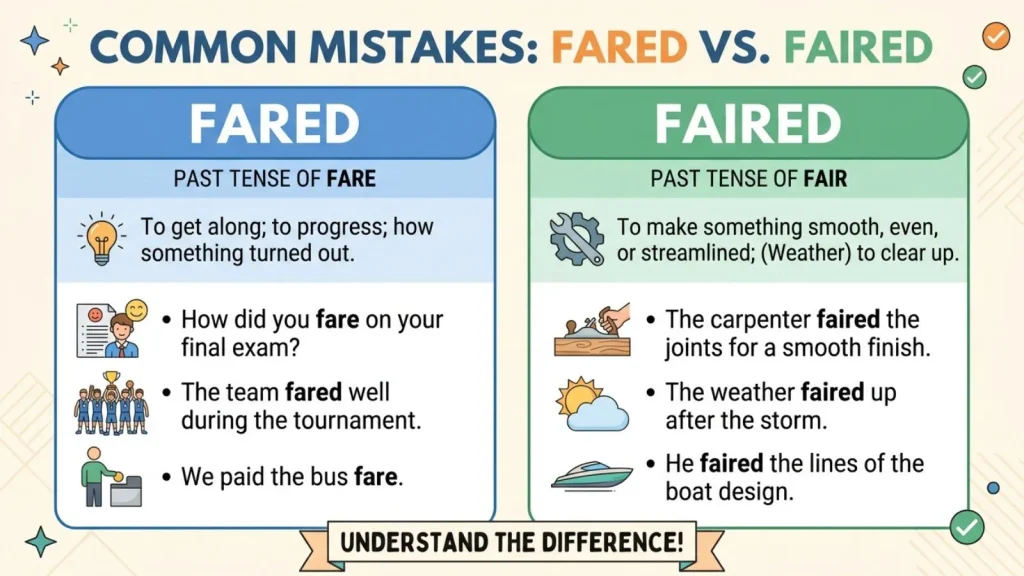 Common Mistakes with Faired or Fared