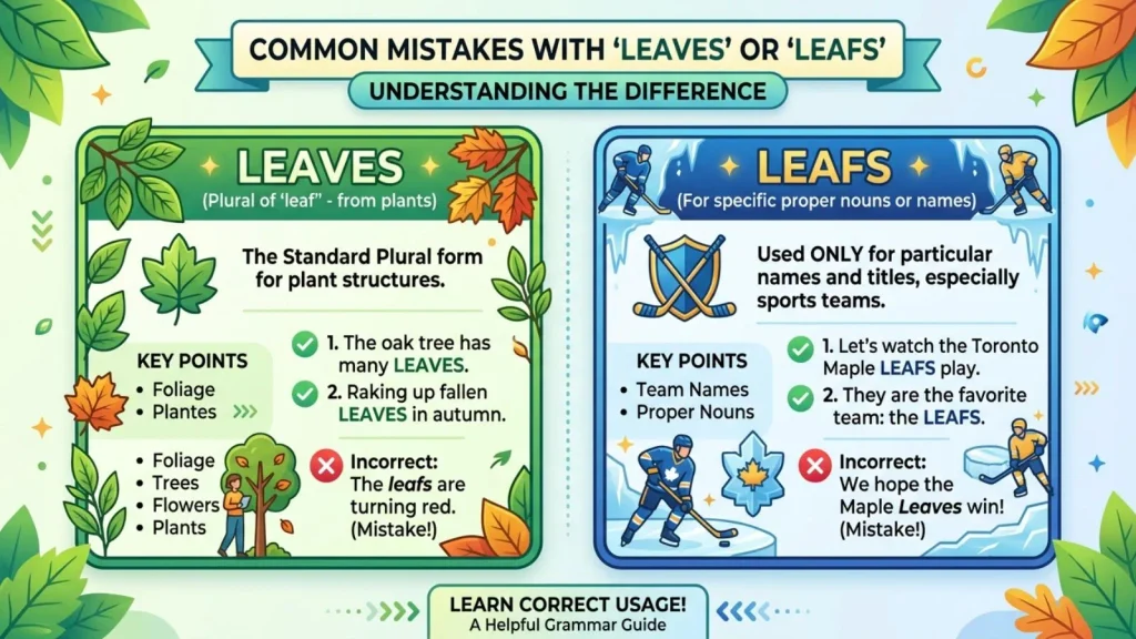 Common Mistakes with Leaves or Leafs