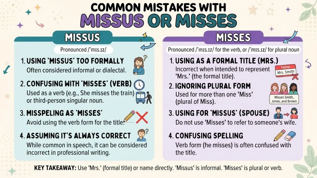 Common Mistakes with Missus or Misses