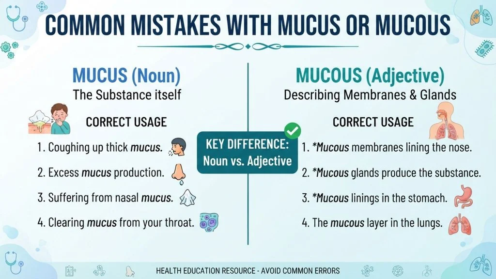 Common Mistakes with Mucus or Mucous