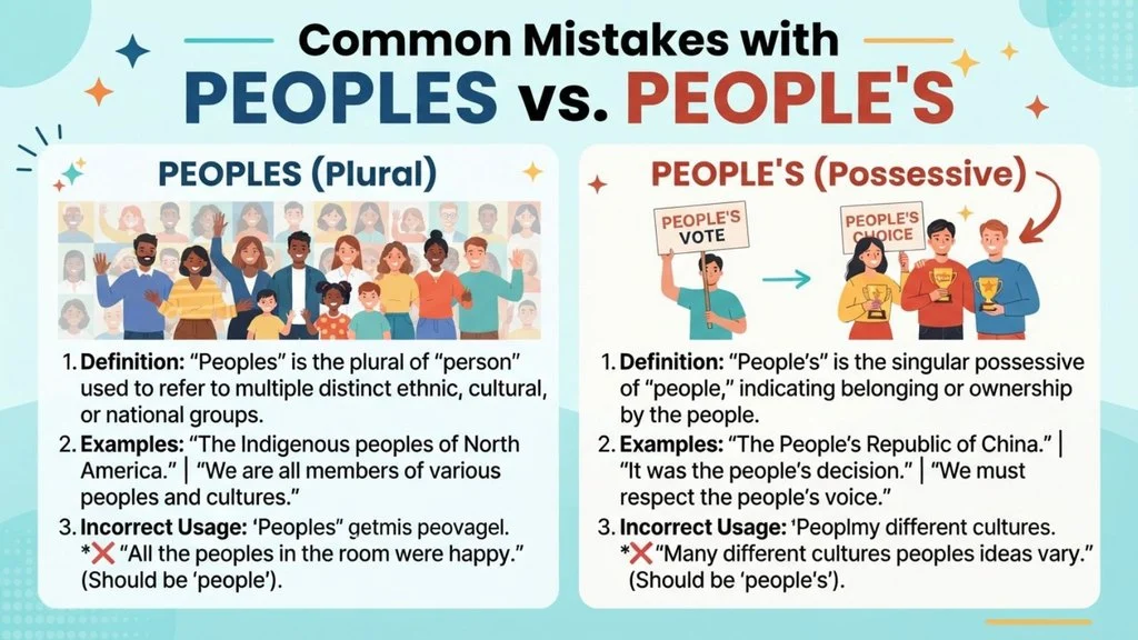 Common Mistakes with Peoples or People’s