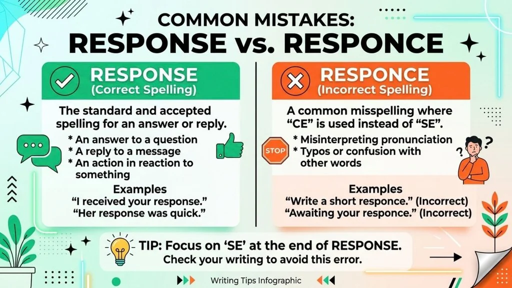 Common Mistakes with Responce or ResponseCommon Mistakes with Responce or Response