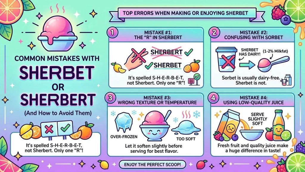 Common Mistakes with Sherbet or Sherbert