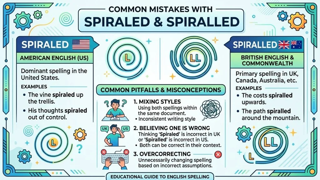 Common Mistakes with Spiraled and Spiralled