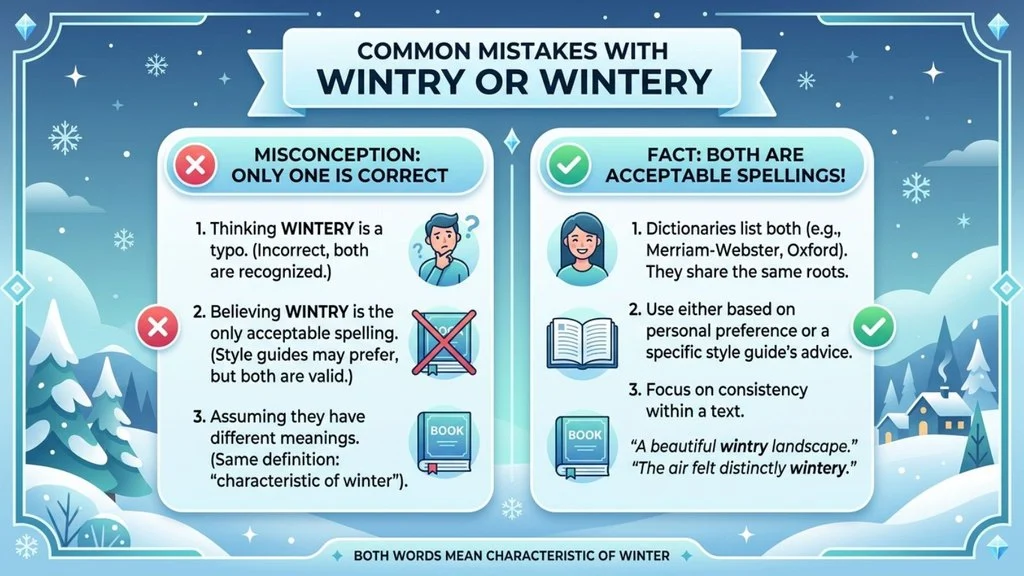 Common Mistakes with Wintry or Wintery