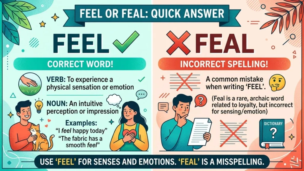 Feel or Feal – Quick Answer