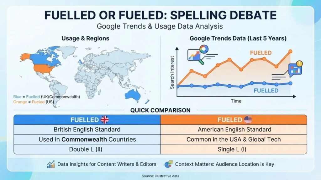 Fuelled or Fueled – Google Trends & Usage Data