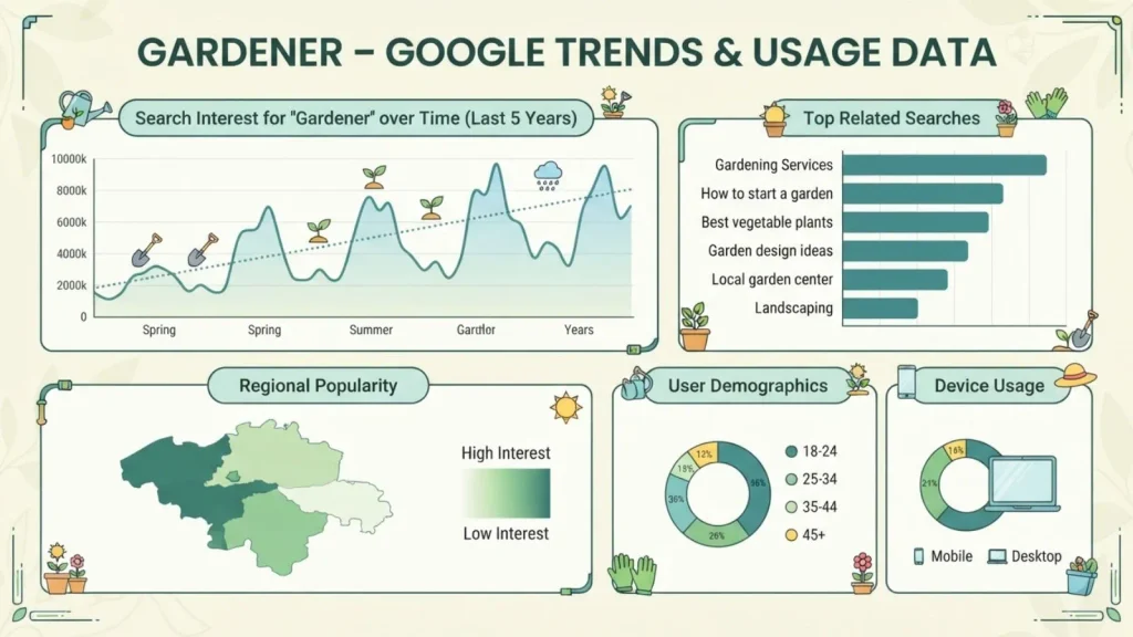 Gardener – Google Trends & Usage Data