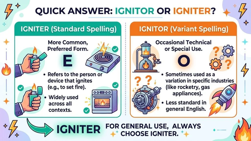 Ignitor or Igniter – Quick Answer