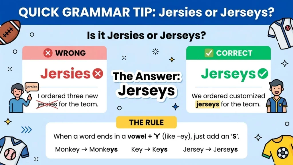 Jersies or Jerseys – Quick Answer