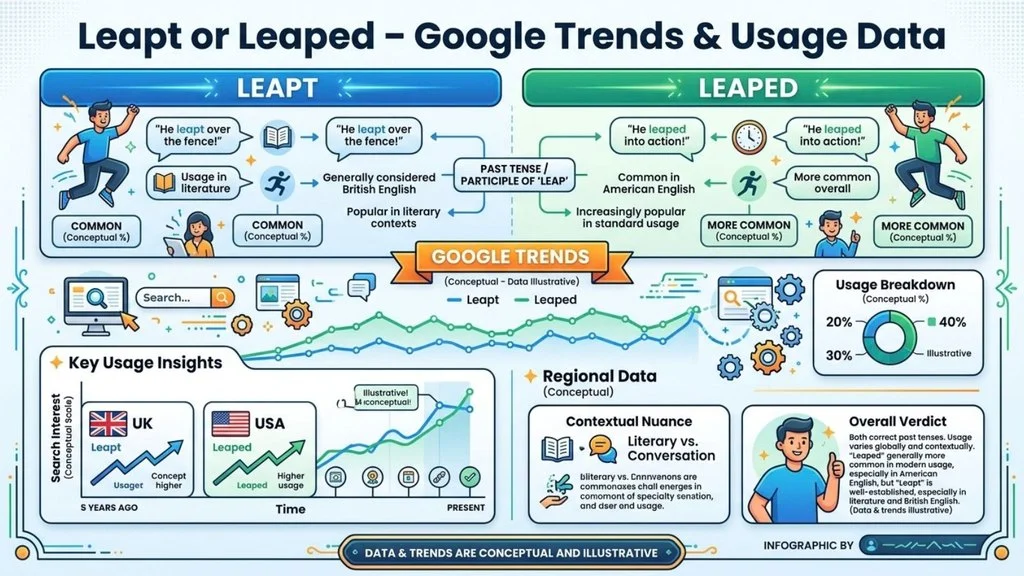 Leapt or Leaped – Google Trends & Usage Data