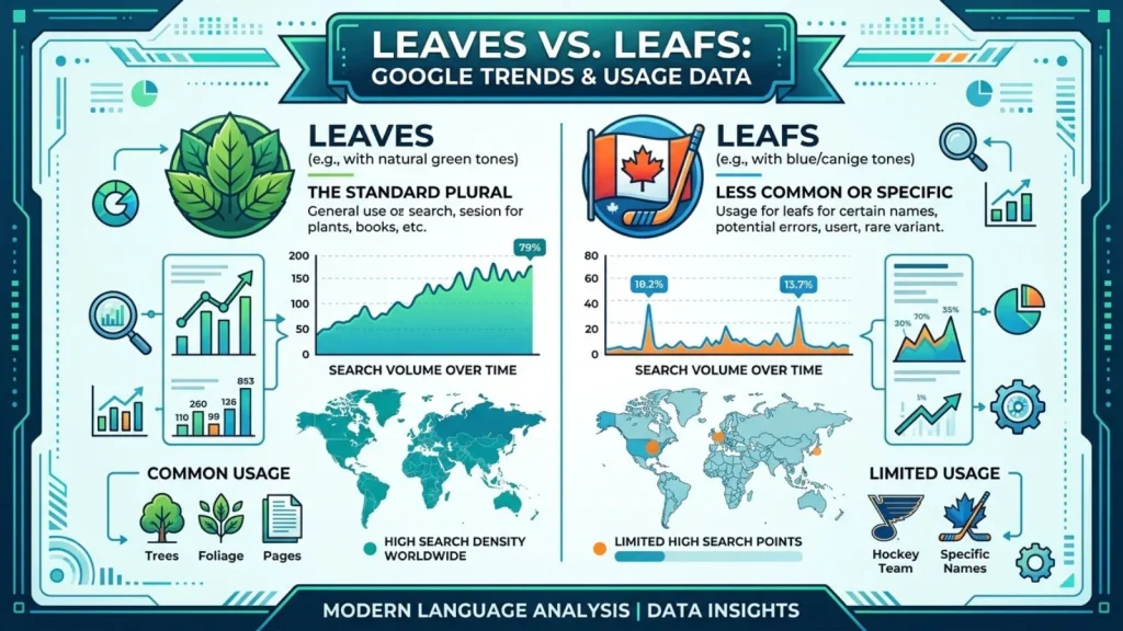 Leaves or Leafs – Google Trends & Usage Data