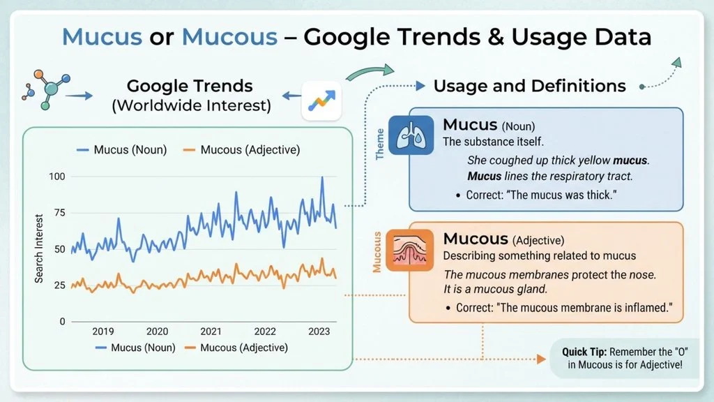 Mucus or Mucous – Google Trends & Usage Data