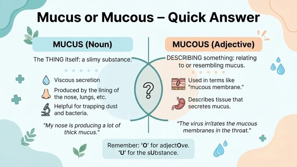 Mucus or Mucous – Quick Answer