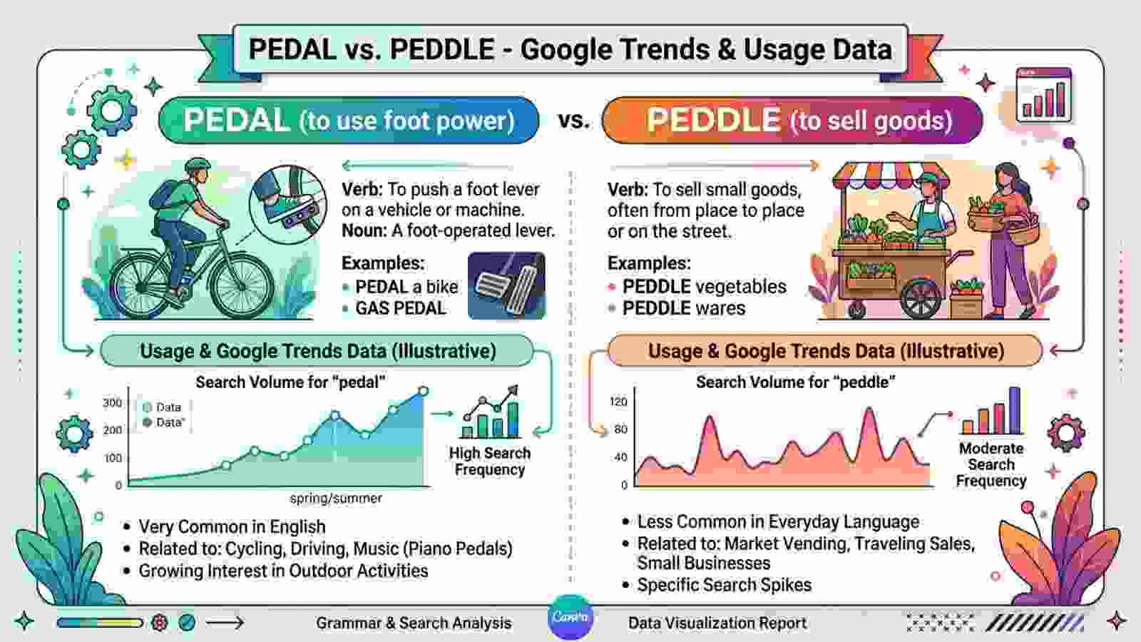 Pedal or Peddle – Google Trends & Usage Data