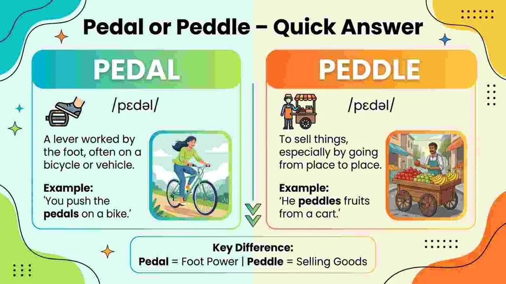 Pedal or Peddle – Quick Answer