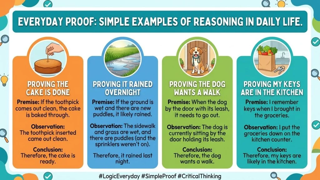 Proving in Everyday Examples