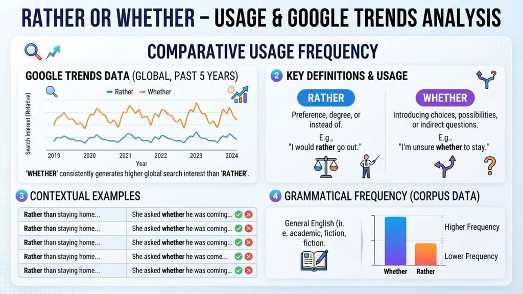 Rather or Whether – Google Trends & Usage Data