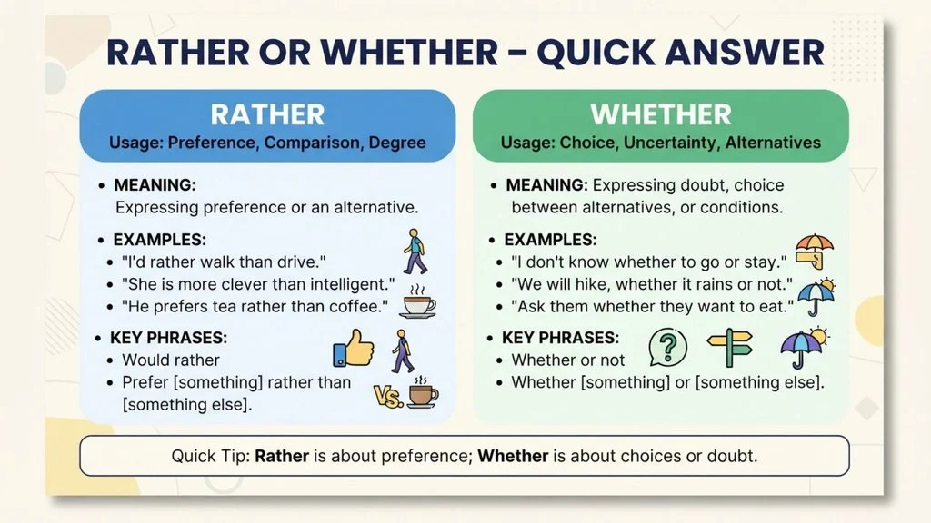 Rather or Whether – Quick Answer