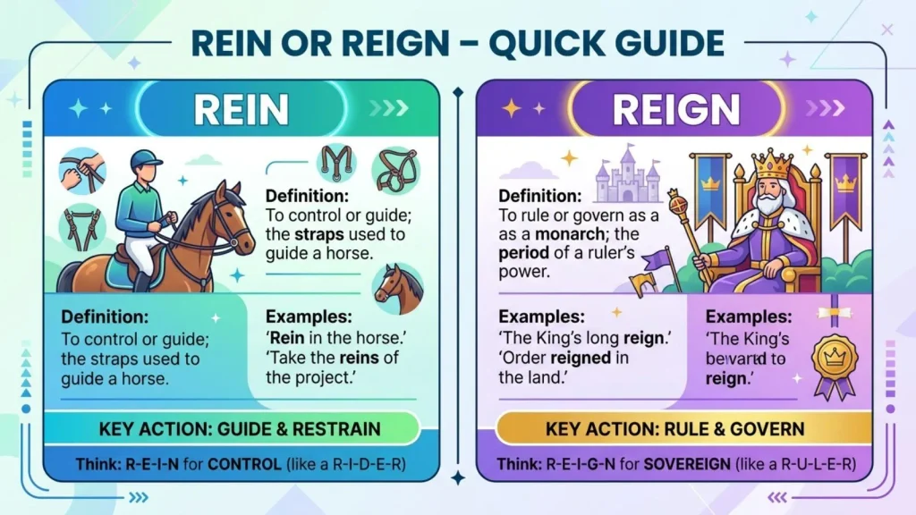 Rein or Reign – Quick Answer