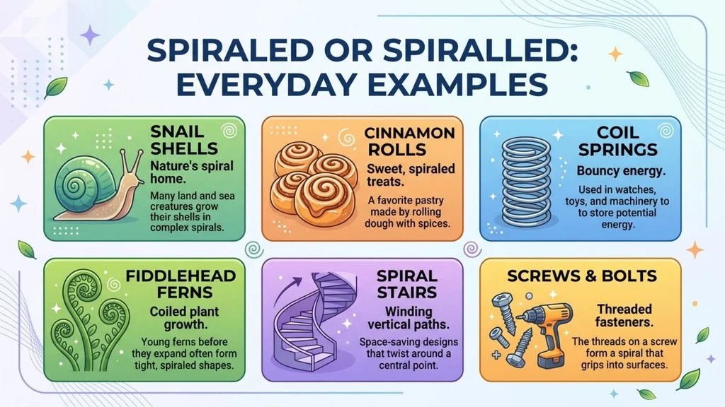 Spiraled or Spiralled in Everyday Examples