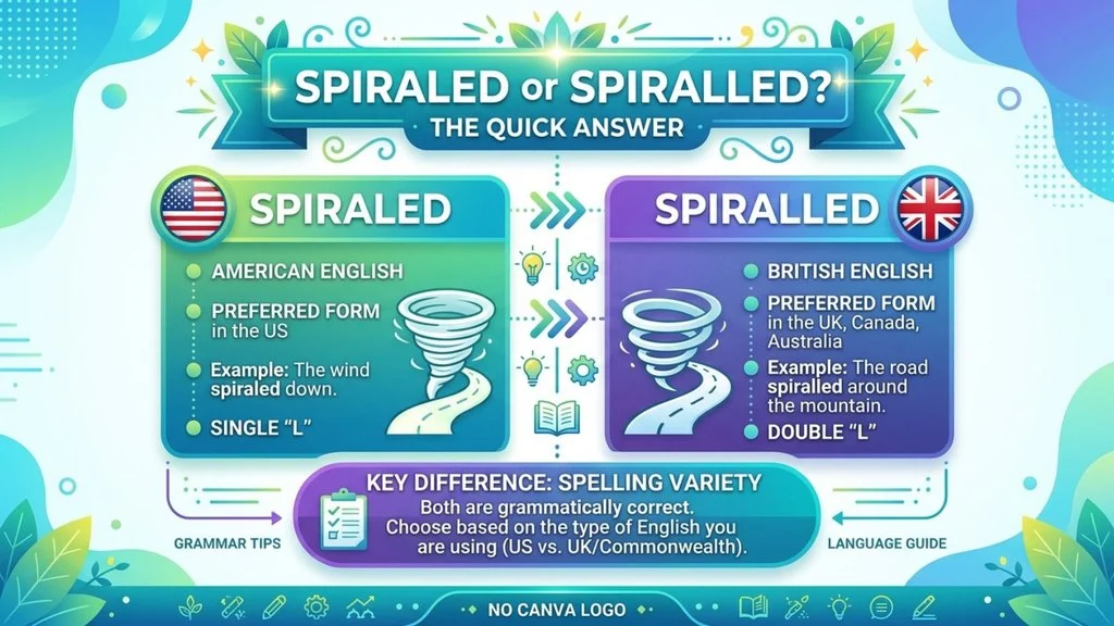 Spiraled or Spiralled – Quick Answer