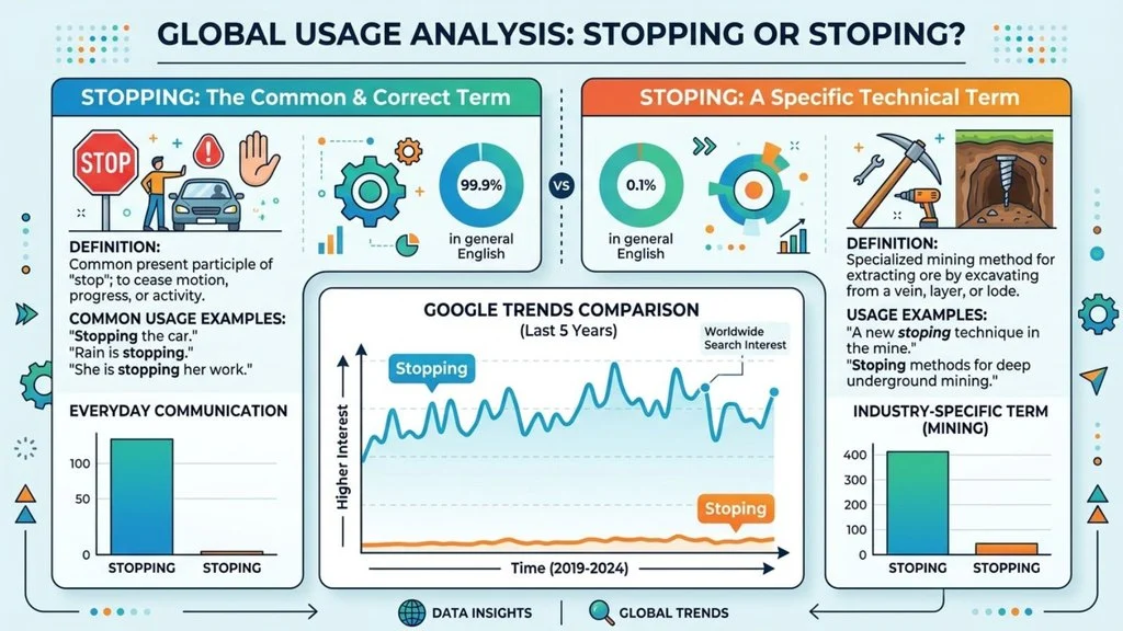 Stopping or Stoping – Google Trends & Usage Data
